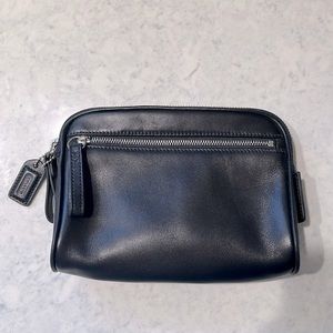 Coach Black Soft Leather Makeup Pouch 🖤